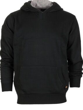 NWT Gioberti Knit Pullover Hoodie Sweater with Velvety Underlining, Black, 10
